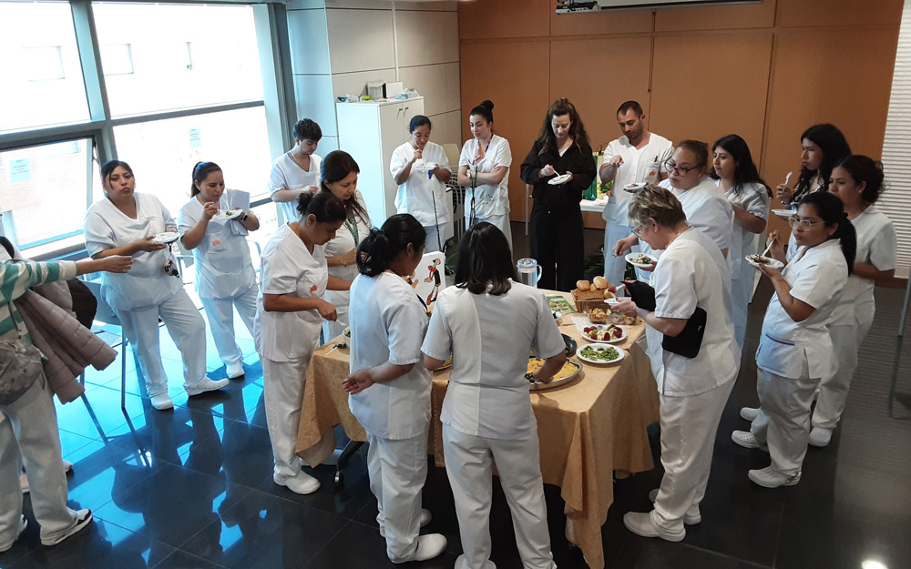 Crónica de un almuerzo saludable 4 - Residencia Beloso Alto - Pamplona empresa saludable espinacas - Crónica de un almuerzo saludable