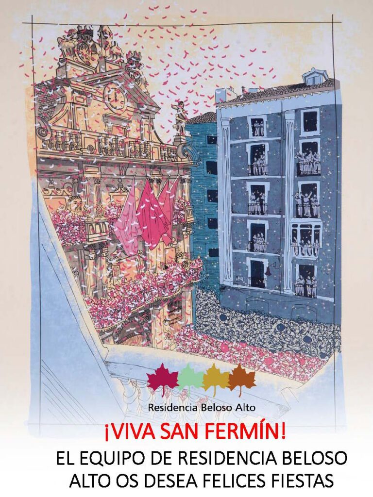 cartel felices fiestas - PROGRAMA DE ACTOS FESTIVOS SAN FERMÍN 2019 EN RESIDENCIA BELOSO ALTO