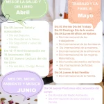 Programa de actividades para el segundo trimestre de 2026