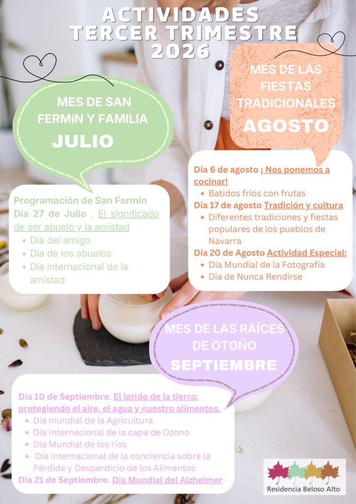 Actividades del tercer trimestre - Nuevas actividades para disfrutar del tercer trimestre de 2026